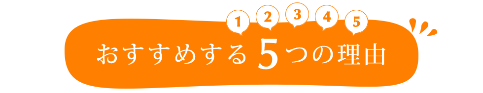 おすすめする5つの理由