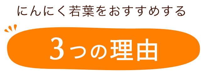 にんにく若葉をおすすめする3つの理由